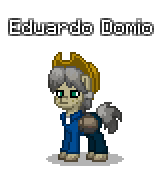 Size: 162x176 | Tagged: safe, artist:dematrix, derpibooru import, oc, oc:eduardo domio, unofficial characters only, earth pony, pony, pony town, clothes, image, male, pixel art, png, simple background, solo, transparent background