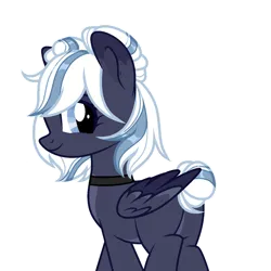 Size: 1600x1600 | Tagged: safe, artist:sarahsuresh-art, derpibooru import, oc, oc:lunara moonstone, unofficial characters only, pegasus, pony, butt, choker, female, image, looking back, mare, pegasus oc, plot, png, simple background, transparent background, wings