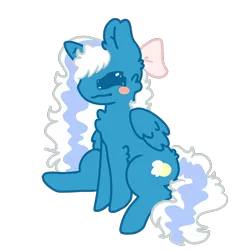 Size: 3000x3000 | Tagged: safe, artist:aurplestarss, derpibooru import, oc, oc:fleurbelle, unofficial characters only, alicorn, pony, alicorn oc, blushing, bow, cute, eyes closed, female, hair bow, horn, image, mare, png, solo, wings