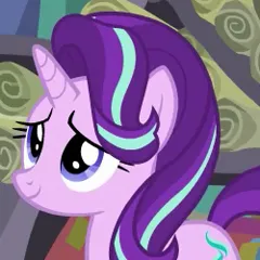 Size: 250x250 | Tagged: safe, derpibooru import, edit, edited screencap, screencap, starlight glimmer, the crystalling, cropped, image, mirrored, png