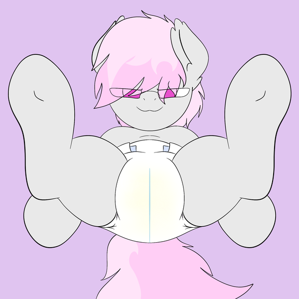 Size: 1922x1923 | Tagged: questionable, artist:scootsredux, derpibooru import, oc, oc:pink flame, unofficial characters only, earth pony, :3, diaper, diaper fetish, fetish, image, looking at you, male, png, presenting, simple background, solo, solo male, spread legs, spreading, wet diaper