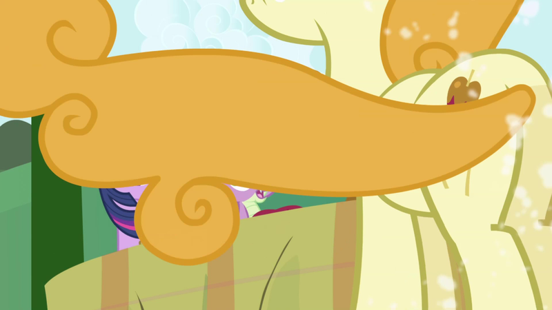 Size: 1920x1080 | Tagged: safe, derpibooru import, screencap, caramel apple, earth pony, pony, friendship is magic, background character, background pony, butt, cropped, female, image, mare, plot, png