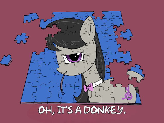 Size: 640x480 | Tagged: safe, artist:omelettepony, derpibooru import, octavia melody, ponified, pony, burroctavia, drawthread, female, image, jigsaw, jigsaw puzzle, mare, octavia is not amused, png, puzzle, simpsons did it, solo, unamused