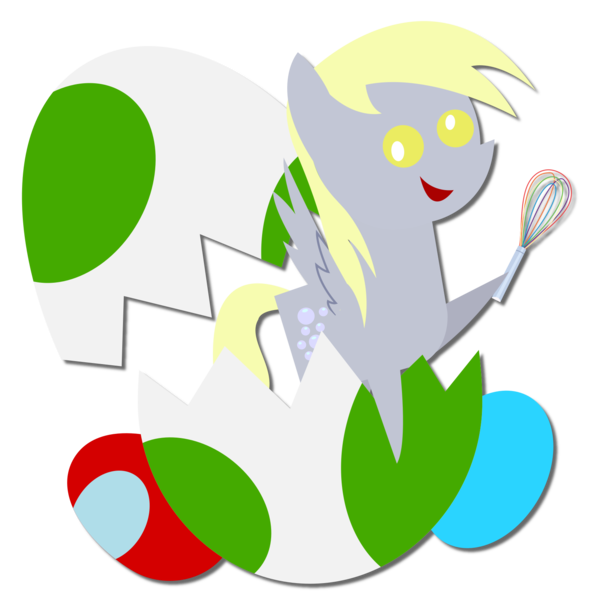 Size: 1600x1600 | Tagged: safe, artist:sketchmcreations, derpibooru import, derpy hooves, pegasus, pony, easter, egg, egg (food), female, food, holiday, image, mare, pipis, png, pointy ponies, simple background, transparent background, vector, whisk, yoshi egg