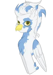 Size: 3500x4967 | Tagged: safe, artist:thecommandermiky, derpibooru import, oc, oc:eragor, hippogriff, beak, cheek fluff, image, png, simple background, solo, spots, transparent background, wings, yellow eyes