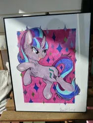 Size: 3000x4000 | Tagged: safe, artist:annuthecatgirl, derpibooru import, starlight glimmer, unicorn, framed picture, image, jpeg, solo, traditional art