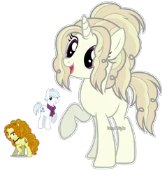 Size: 2136x2236 | Tagged: safe, artist:pastelnightyt, derpibooru import, adagio dazzle, double diamond, oc, pony, unicorn, female, image, mare, offspring, parent:adagio dazzle, parent:double diamond, png, simple background, transparent background