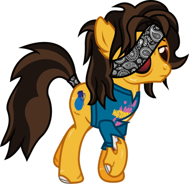 Size: 1287x1247 | Tagged: safe, artist:lightningbolt, derpibooru import, ponified, earth pony, pony, undead, zombie, zombie pony, .svg available, bags under eyes, bloodshot eyes, bone, clothes, derpibooru exclusive, frown, headband, image, lidded eyes, male, missing eye, otto wood, png, scar, shirt, simple background, solo, stallion, stitches, t-shirt, tail, tail band, torn clothes, torn ear, transparent background, vector, walking, waterparks