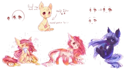 Size: 3288x1824 | Tagged: safe, artist:prettyshinegp, derpibooru import, oc, oc:pretty shine, unofficial characters only, earth pony, pony, unicorn, bald, chibi, drinking, earth pony oc, female, horn, image, mare, png, underhoof, unicorn oc