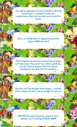Size: 2048x3361 | Tagged: safe, derpibooru import, idw, official, applejack, pinkie pie, sheriff tumbleweed, earth pony, pony, clothes, cowboy hat, dialogue, dialogue box, dress, english, event, feather, female, gameloft, hairband, hat, idw showified, image, male, mare, mobile game, my little pony: magic princess, png, speech bubble, stallion, text, unshorn fetlocks, vest