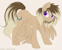 Size: 2600x2073 | Tagged: safe, alternate version, artist:higgly-chan, derpibooru import, oc, oc:haven, unofficial characters only, pegasus, pony, anxious, big eyes, crying, female, image, pegasus oc, png, sad, simple background, solo, wings, wings down