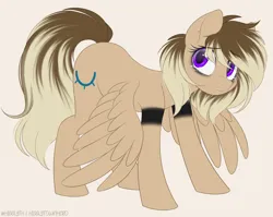 Size: 2600x2073 | Tagged: safe, artist:higgly-chan, derpibooru import, oc, oc:haven, unofficial characters only, pegasus, pony, anxious, bags under eyes, big eyes, crying, cursed, female, image, pegasus oc, png, sad, simple background, solo, tattoo, wings, wings down