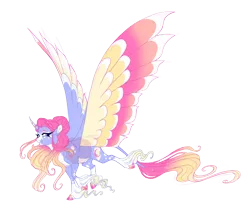 Size: 4900x4100 | Tagged: safe, artist:gigason, derpibooru import, oc, oc:eclipse, alicorn, pony, cloven hooves, colored wings, female, hoof fluff, image, large wings, long feather, mare, multicolored wings, obtrusive watermark, png, quadrupedal, simple background, solo, transparent background, watermark, wings