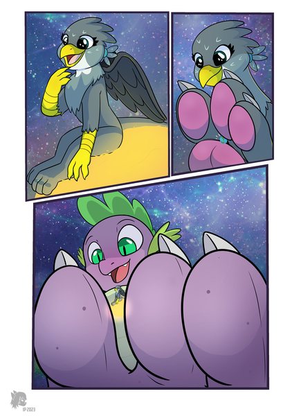 Size: 3080x4384 | Tagged: suggestive, artist:introvertedpooch, derpibooru import, gabby, spike, dragon, gryphon, between toes, bigger than a planet, claws, cute, earth, feet, female, foot focus, gabbybetes, gentle, gentle giant, giantess, giga, giga giant, image, macro, macro/micro, mega, paw pads, paws, planet, png, size comparison, solar system, space, stars, sun, tera, the cosmos, toe beans, toes, underpaw