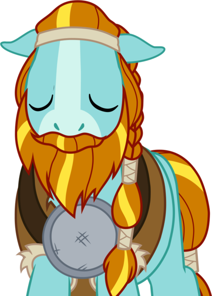 Size: 716x999 | Tagged: safe, artist:dustinwatsongkx, derpibooru import, rockhoof, earth pony, pony, braid, braided tail, eyes closed, image, male, png, simple background, solo, stallion, tail, transparent background, vector