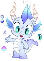 Size: 2500x3447 | Tagged: safe, artist:harmonyvitality-yt, derpibooru import, oc, unofficial characters only, dragon, base used, dragon oc, horns, image, male, non-pony oc, offspring, parent:princess ember, parent:spike, parents:emberspike, png, simple background, slit pupils, transparent background