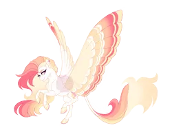 Size: 5100x4003 | Tagged: safe, artist:gigason, derpibooru import, oc, oc:soft glow, pegasus, pony, colored wings, female, image, magical lesbian spawn, mare, multicolored wings, offspring, parent:princess celestia, parent:sunset shimmer, parents:sunsestia, png, quadrupedal, simple background, solo, transparent background, wings