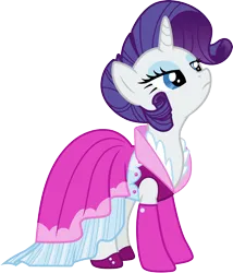 Size: 3000x3502 | Tagged: safe, artist:cloudyglow, derpibooru import, rarity, too many pinkie pies, clothes, dress, evening gloves, gloves, image, long gloves, png, shoes, solo, vector