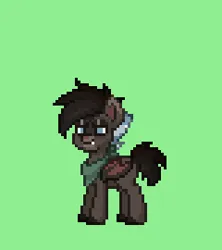 Size: 240x270 | Tagged: safe, derpibooru import, oc, unofficial characters only, bat pony, pony, pony town, bandana, bat pony oc, bat wings, green background, image, male, png, simple background, solo, stallion, wings