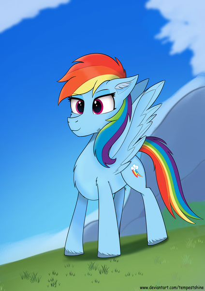 Size: 2480x3508 | Tagged: safe, artist:tempestshine, derpibooru import, rainbow dash, pegasus, pony, female, image, png, solo