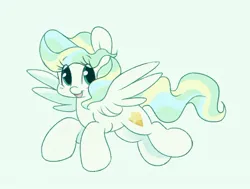 Size: 680x514 | Tagged: safe, artist:tamabel, derpibooru import, vapor trail, pegasus, pony, cute, ears, female, image, jpeg, mare, tail, vaporbetes, wings