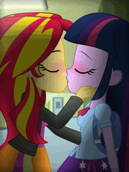 Size: 900x1200 | Tagged: suggestive, artist:randomtriples, artist:randomtriples full-size, derpibooru import, sunset shimmer, twilight sparkle, human, equestria girls, animated, beautiful eyes, beautiful hair, breasts, clothes, eyes closed, female, hallway, horny, image, kissing, lesbian, lockers, loop, no sound, nudity, numbers, partial nudity, perfect loop, sexy, shipping, shirt, show accurate, show accurate porn, skirt, small breasts, stupid sexy sunset shimmer, stupid sexy twilight, sunsetsparkle, wall, webm