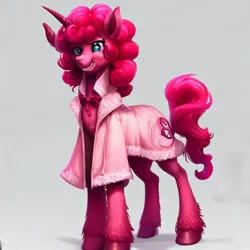 Size: 1024x1024 | Tagged: safe, derpibooru import, machine learning generated, pinkie pie, demon, demon pony, original species, horn, image, jpeg, prompter:pizza split, religion