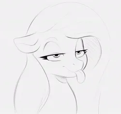 Size: 968x915 | Tagged: safe, artist:tre, derpibooru import, fluttershy, pegasus, pony, :p, bored, bust, female, floppy ears, image, jpeg, mare, monochrome, silly, sketch, solo, solo female, tongue out