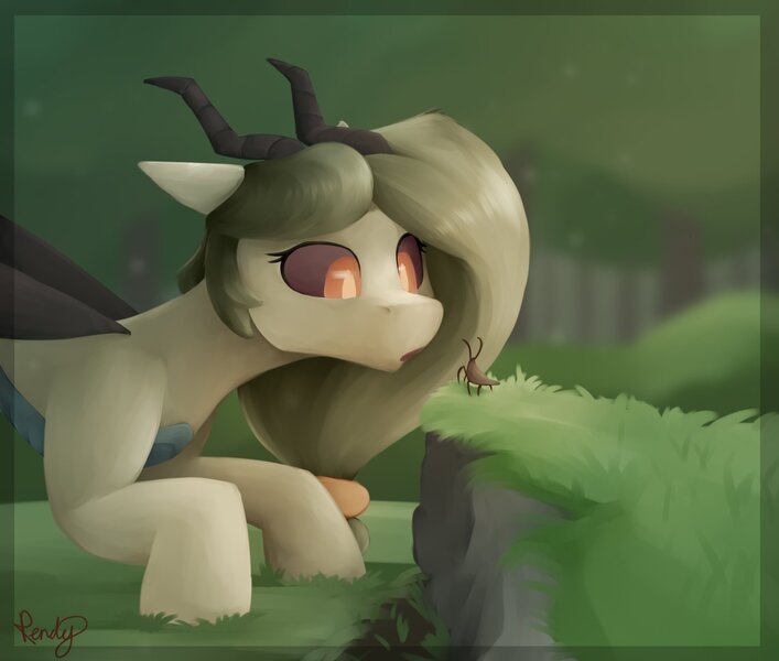 Size: 1406x1194 | Tagged: safe, artist:renderpoint, derpibooru import, oc, unofficial characters only, cockroach, insect, pony, image, jpeg, signature, solo