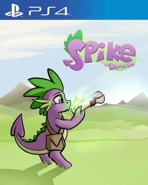 Size: 800x998 | Tagged: safe, derpibooru import, spike, dragon, box art, crossover, game, game cover, image, playstation, playstation 4, png, solo, spyro the dragon, spyro the dragon (series)