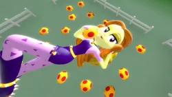 Size: 1627x915 | Tagged: safe, artist:generaldelta, derpibooru import, adagio dazzle, equestria girls, 3d, bronybait, eating, female, fetish, flirting, giantess, gmod, growth, image, jpeg, looking at you, macro, mega mushroom, new super mario bros., nintendo, seductive, seductive pose, suggestive eating, super mario bros.