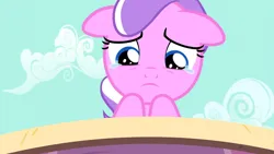 Size: 1280x720 | Tagged: safe, derpibooru import, screencap, diamond tiara, earth pony, pony, crusaders of the lost mark, season 5, crying, cute, diamondbetes, female, filly, floppy ears, foal, frown, image, jpeg, looking at you, sad, sadorable, solo, teary eyes, the pony i want to be