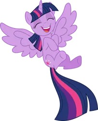 Size: 1045x1286 | Tagged: safe, artist:jaye, artist:jp, derpibooru import, edit, editor:incredibubbleirishguy, vector edit, twilight sparkle, twilight sparkle (alicorn), alicorn, .svg available, cute, eyes closed, flying, happy, image, laughing, png, simple background, spread wings, transparent background, twiabetes, vector, wings