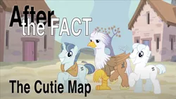 Size: 1280x720 | Tagged: safe, artist:mlp-silver-quill, derpibooru import, double diamond, party favor, oc, oc:silver quill, after the fact, after the fact:the cutie map, deviantart, deviantart logo, equal cutie mark, image, logo, png, starlight's village, title card