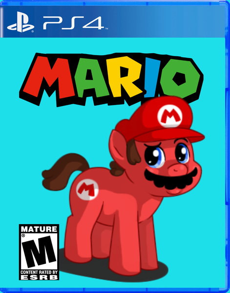 Size: 1096x1395 | Tagged: safe, derpibooru import, pony, box art, crossover, game, image, mario, meme, playstation, playstation 4, png, super mario bros.