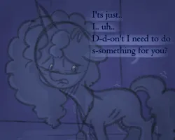 Size: 730x583 | Tagged: safe, anonymous artist, derpibooru import, pony, unicorn, series:misty pov, g5, dialogue, female, floppy ears, image, jewelry, malnourished, mare, misty brightdawn, necklace, png, sad, skinny