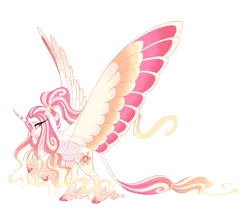 Size: 4500x3900 | Tagged: safe, artist:gigason, derpibooru import, oc, oc:supernova, unofficial characters only, alicorn, pony, colored wings, female, image, mare, multicolored wings, png, quadrupedal, simple background, solo, transparent background, wings