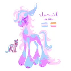 Size: 1280x1279 | Tagged: safe, artist:webkinzworldz, derpibooru import, starswirl, pony, g1, alternate universe, female, image, lesbian, lesbian pride flag, magical lesbian spawn, offspring, parent:princess luna, parent:twilight sparkle, parents:twiluna, png, pride, pride flag, pronouns, simple background, solo, starswirl (g1), transgender, transgender pride flag, unshorn fetlocks, white background