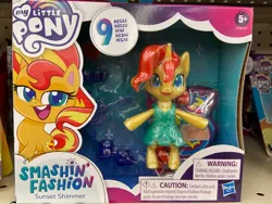 Size: 640x480 | Tagged: safe, derpibooru import, sunset shimmer, pony, unicorn, my little pony: pony life, female, image, irl, jpeg, merchandise, photo, smashin' fashion, solo, toy