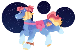 Size: 1280x854 | Tagged: safe, artist:itstechtock, derpibooru import, oc, oc:sunrise starshine, earth pony, pony, amputee, female, image, magical lesbian spawn, mare, offspring, parent:izzy moonbow, parent:sunny starscout, parents:izzyscout, png, quadrupedal, solo