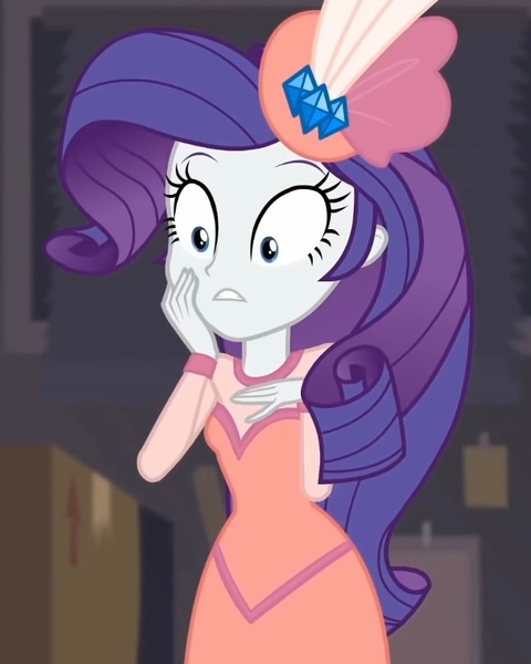 Size: 662x828 | Tagged: safe, derpibooru import, screencap, rarity, equestria girls, equestria girls series, rarity investigates: the case of the bedazzled boot, clothes, cropped, feather, hat, image, jpeg, pillbox hat, rarity investigates (eqg): trixie, solo