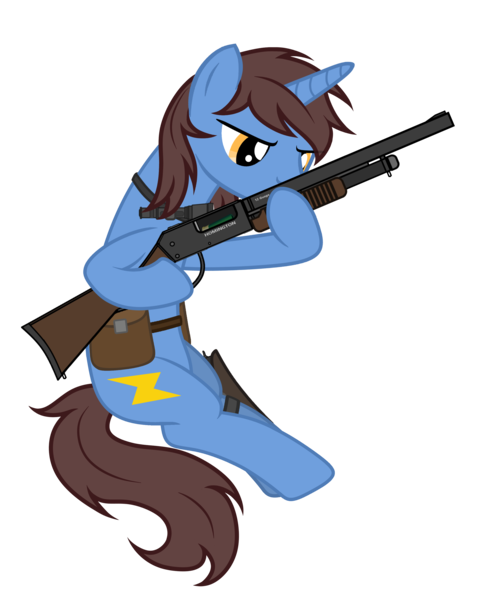 Size: 2718x3392 | Tagged: safe, artist:equestria secret guard, derpibooru import, oc, oc:frozen flash, oc:冰闪, unofficial characters only, unicorn, ammunition, bag, flashlight (object), gun, hoof hold, hoofgun, horn, image, male, png, reloading, saddle bag, shotgun, shotgun shell, silent congruence town, silent congruence town 2, simple background, sitting, transparent background, unicorn oc, weapon