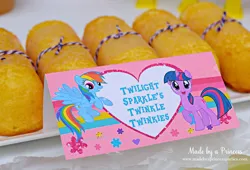 Size: 700x475 | Tagged: safe, artist:madebyaprincess, derpibooru import, rainbow dash, twilight sparkle, pegasus, pony, unicorn, english, food, image, irl, jpeg, link, photo, recipe, text, the legend of zelda, twinkies, unicorn twilight