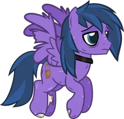 Size: 1326x1277 | Tagged: safe, artist:lightningbolt, derpibooru import, oc, oc:feather freight, unofficial characters only, pegasus, pony, undead, zombie, zombie pony, .svg available, bags under eyes, bloodshot eyes, bone, collar, derpibooru exclusive, flying, image, lidded eyes, male, png, scar, simple background, solo, stallion, stitches, tattered, torn ear, transparent background, vector