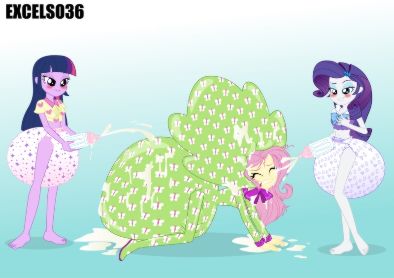Size: 1156x817 | Tagged: questionable, artist:excelso36, derpibooru import, part of a set, fluttershy, rarity, twilight sparkle, human, equestria girls, all fours, baby bottle, barefoot, blushing, breasts, censored, clothes, commission, cum, cumming, diaper, diaper fetish, diaper inflation, eyes closed, faic, feet, fetish, grin, humanized, hyper, image, impossibly large diaper, inflatable, inflatable diaper, insanity, jpeg, lidded eyes, messy hair, milk, non-baby in diaper, ridiculous, smiling