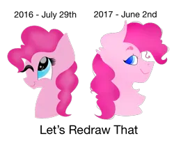 Size: 725x604 | Tagged: safe, artist:dejja-vu122, derpibooru import, pinkie pie, earth pony, pony, art progress, bust, image, lineless, old art, png, simple background, solo, transparent background