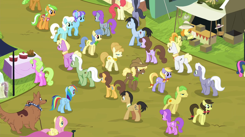 Size: 1280x720 | Tagged: safe, derpibooru import, screencap, apple brown betty, apple leaves, aunt orange, bon bon, crimson cream, daisy, daring do, diamond cutter, fashion statement, fleur de verre, flower wishes, fluttershy, huckleberry belle, mare e. belle, mosely orange, orthros, rainbow dash, royal riff, salt water, sweetie drops, teddie safari, uncle orange, crystal pony, dog, earth pony, pegasus, pony, trade ya, adante, apple family member, beauty mark, bow, bucktooth, butt, cake, candyshell cream, caramel brownie, cardboard box, chocolate banana, chrome facet, classy cubes, clothes, cloudfritter, coconut coast, collar, female, folded wings, food, g4, hair bow, hat, image, lake view, leash, leitmotif (g4), lidded eyes, male, mare, multiple heads, offscreen character, outdoors, plot, png, rainchaser, raised hoof, raised leg, rockriver rapids, scarf, shirt, skyblue summer, snow grass, stallion, table, tail, tail bow, two heads, underhoof, wings