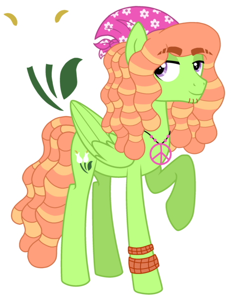 Size: 2225x2886 | Tagged: safe, artist:madlilon2051, derpibooru import, oc, unofficial characters only, pegasus, pony, base used, beanie, hat, image, male, offspring, parent:tree hugger, parent:zephyr breeze, parents:zephyrhugger, peace symbol, pegasus oc, png, raised hoof, simple background, solo, stallion, transparent background, wings