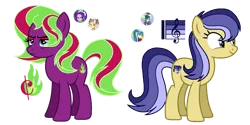 Size: 1797x897 | Tagged: safe, artist:madlilon2051, derpibooru import, aria blaze, juniper montage, sonata dusk, vignette valencia, oc, earth pony, pony, base used, earth pony oc, eyelashes, female, image, mare, parent:aria blaze, parent:juniper montage, parent:sonata dusk, parent:vignette valencia, png, simple background, smiling, transparent background, unamused