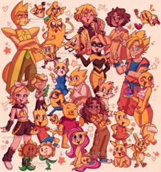 Size: 1916x2048 | Tagged: safe, artist:starblack_20, derpibooru import, fluttershy, anthro, dog, fox, human, pegasus, pikachu, pony, adventure time, aggretsuko, alphys, among us, angry birds, bart simpson, bill cipher, cookie run, crewmate, demon slayer, dragon ball, encanto, five nights at freddy's, flower, gravity falls, group, happy tree friends, heart, image, jake the dog, jpeg, kagamine rin, miles "tails" prower, minions, pac-man, plants vs zombies, pokémon, retsuko, simple background, sonic the hedgehog (series), spongebob squarepants, spongebob squarepants (character), steven universe, the backyardigans, the simpsons, turning red, undertale, vocaloid, watermark, winnie the pooh, yellow diamond (steven universe)